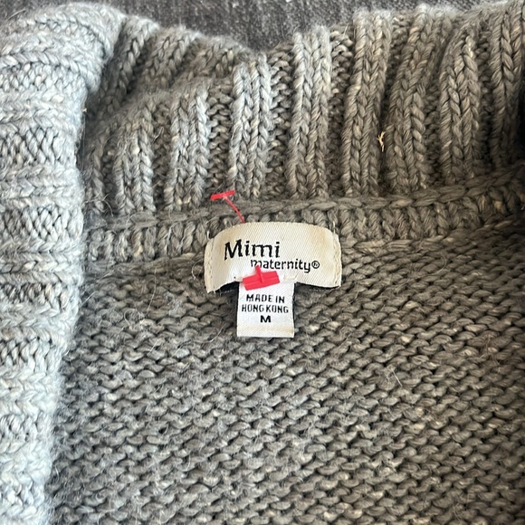 Super Cozy Grey Maternity Sweater - Picture 3 of 5